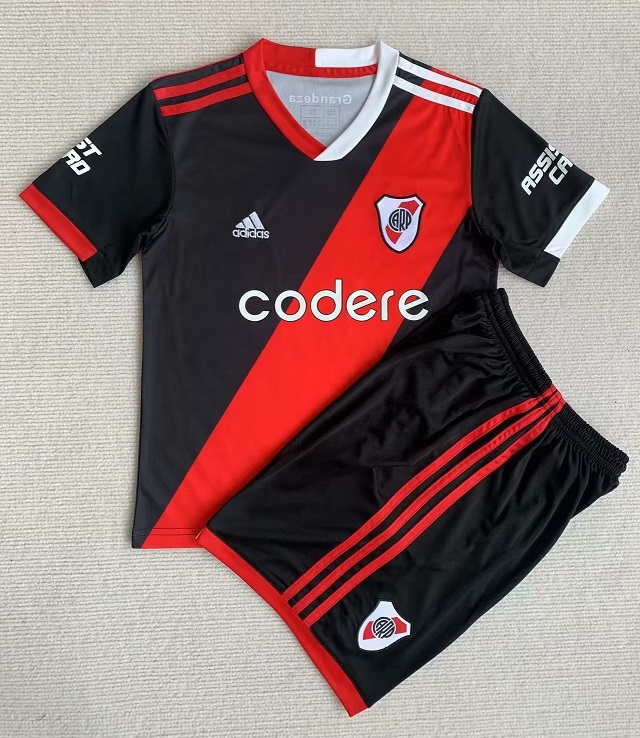 Kids-River Plate 23/24 Third Black/Red Soccer Jersey